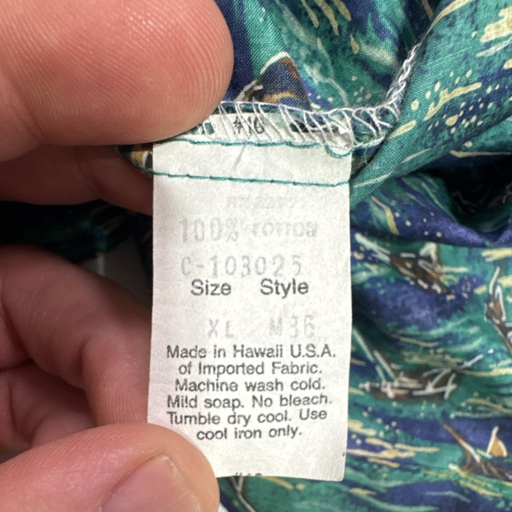 Vintage Kahala Sportfish Division Hawaiian Shirt XL Fishing Boats Marlin Hawaii - Picture 7 of 7